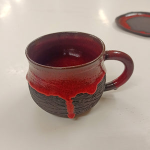 Lava mug's with plate